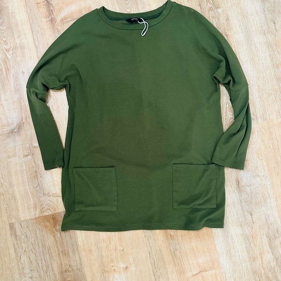 Dokotoo Tops - Elegant Forest Green Women's Tunic with Pockets